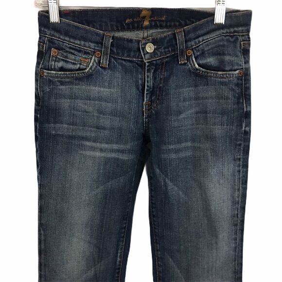 7 For all mankind retro bootcut zip up  jeans 26 - Picture 4 of 9